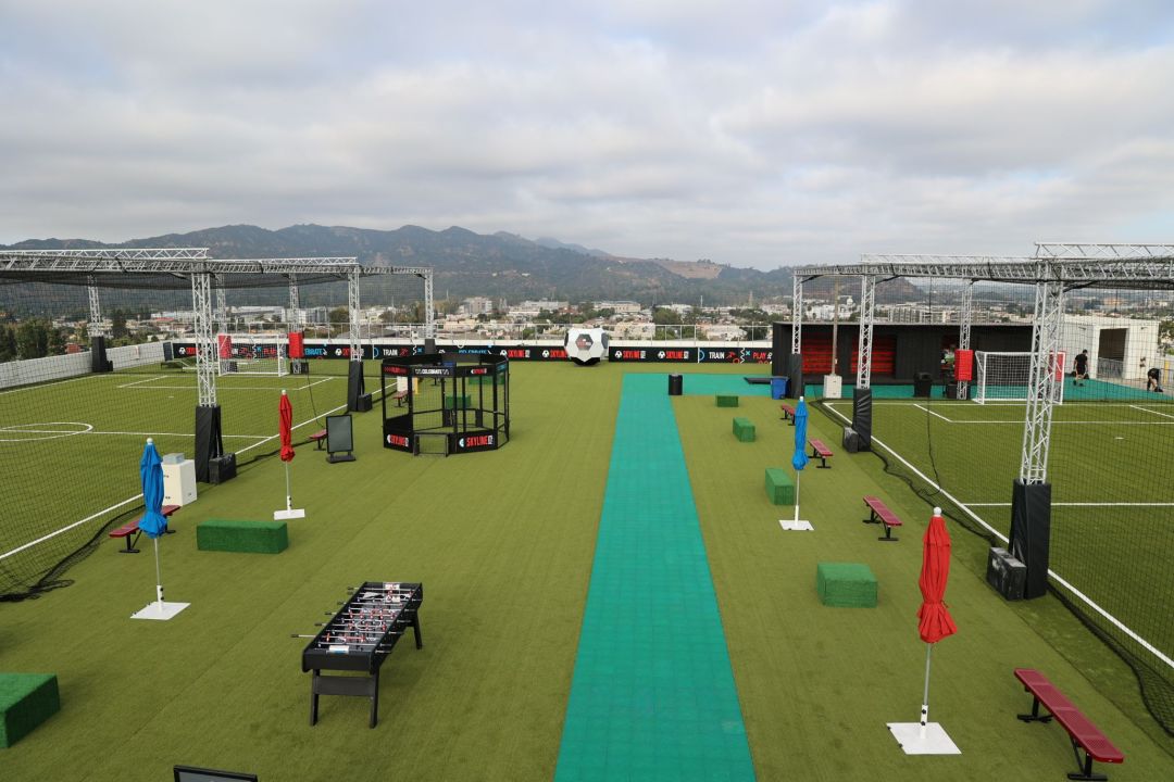 Skyline pitch atop the parking garage at Americana at Brand in Glendale is shown in this undated promotional image. (Skyline Pitch)