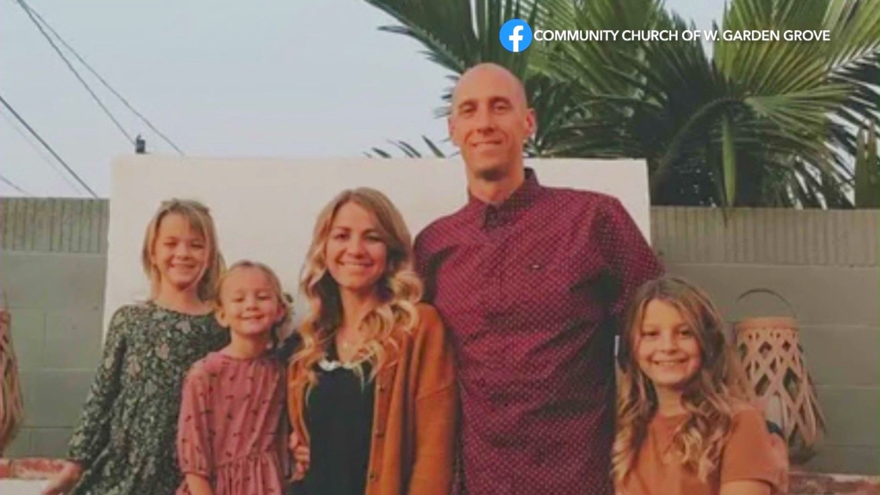 Eric Williams, 45, is seen with his wife and children in a family photo. (Community Church of West Garden Grove)
