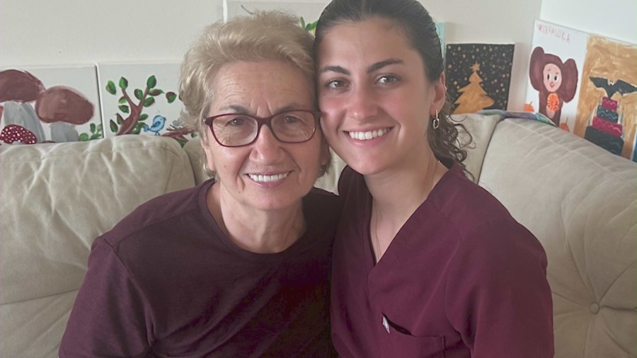 Pictured above is Rima Manucharyan with her granddaughter. (KTLA)