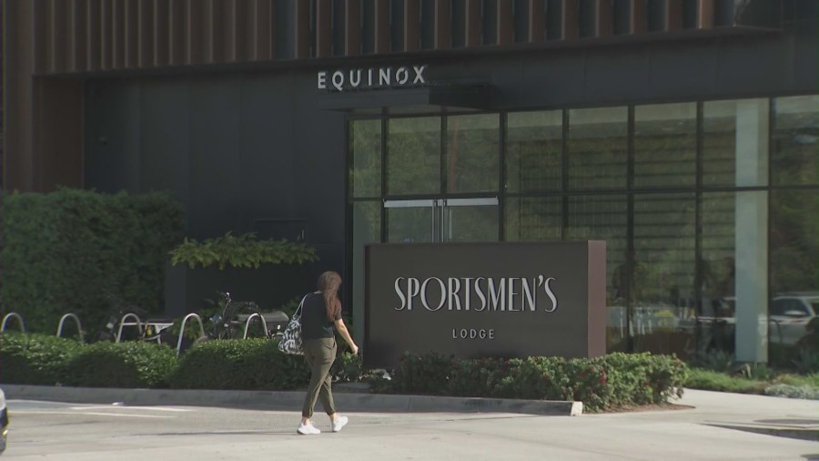 Pictured above is the Equinox at Sportsmen's Lodge in Studio City where the watch was stolen. (KTLA)