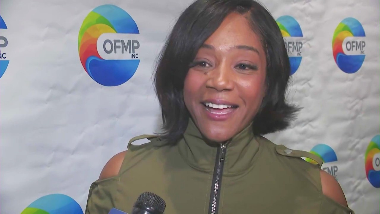 Actor and comedian Tiffany Haddish, who is also a Crenshaw native, showed her support during a fundraiser on Oct. 15, 2025. She has promised to match all donations received. (KTLA)